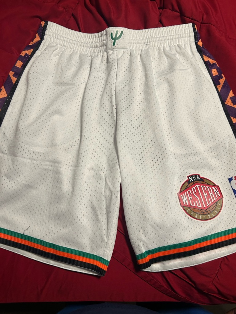 White NBA Western Conference Men’s Basketball Shorts
